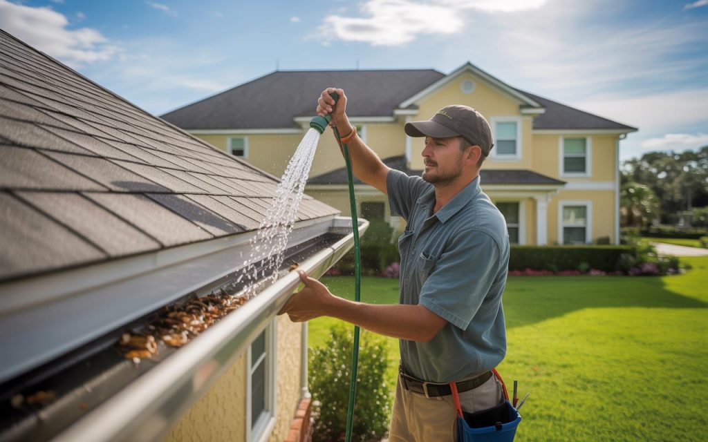 Downspout Flushing